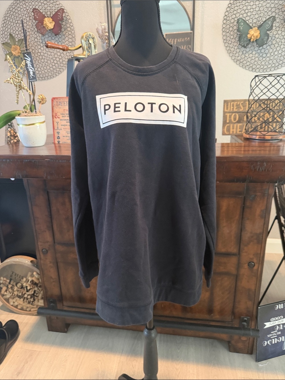 Peloton Men's Black Logo Crewneck Sweatshirt